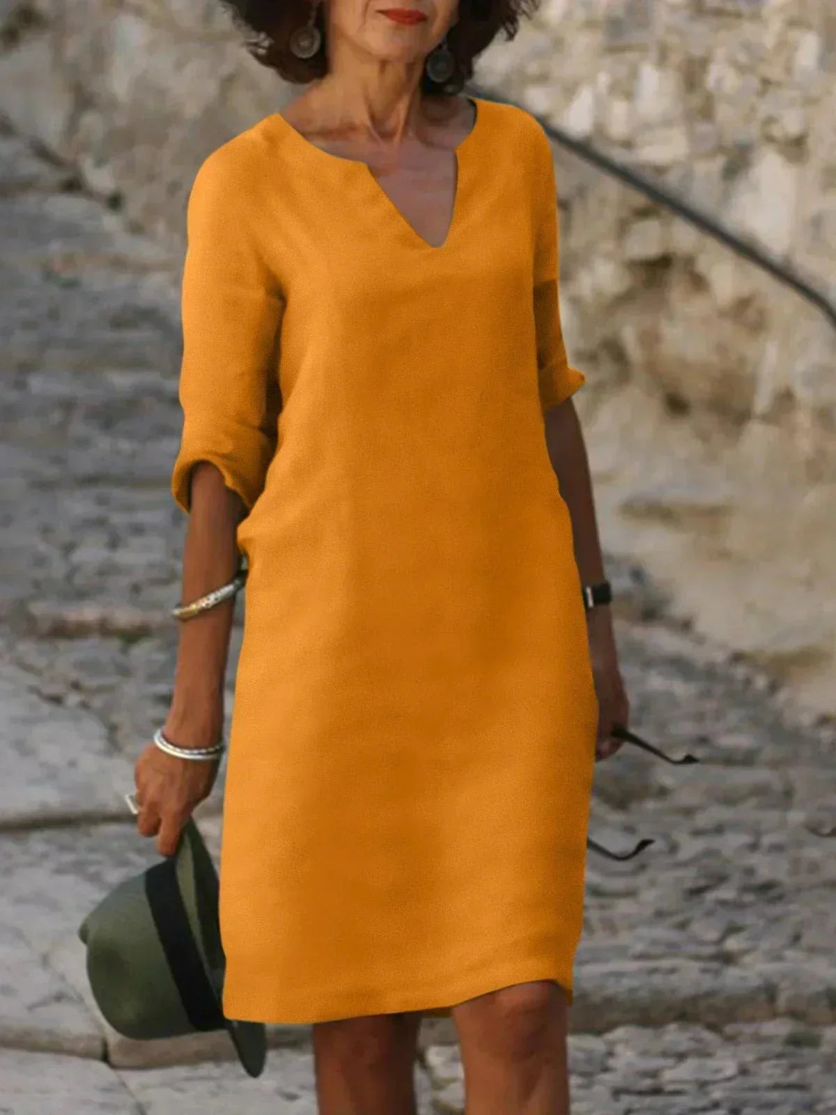 Midi Dress Women Regular Fit Casual Summer Elegant