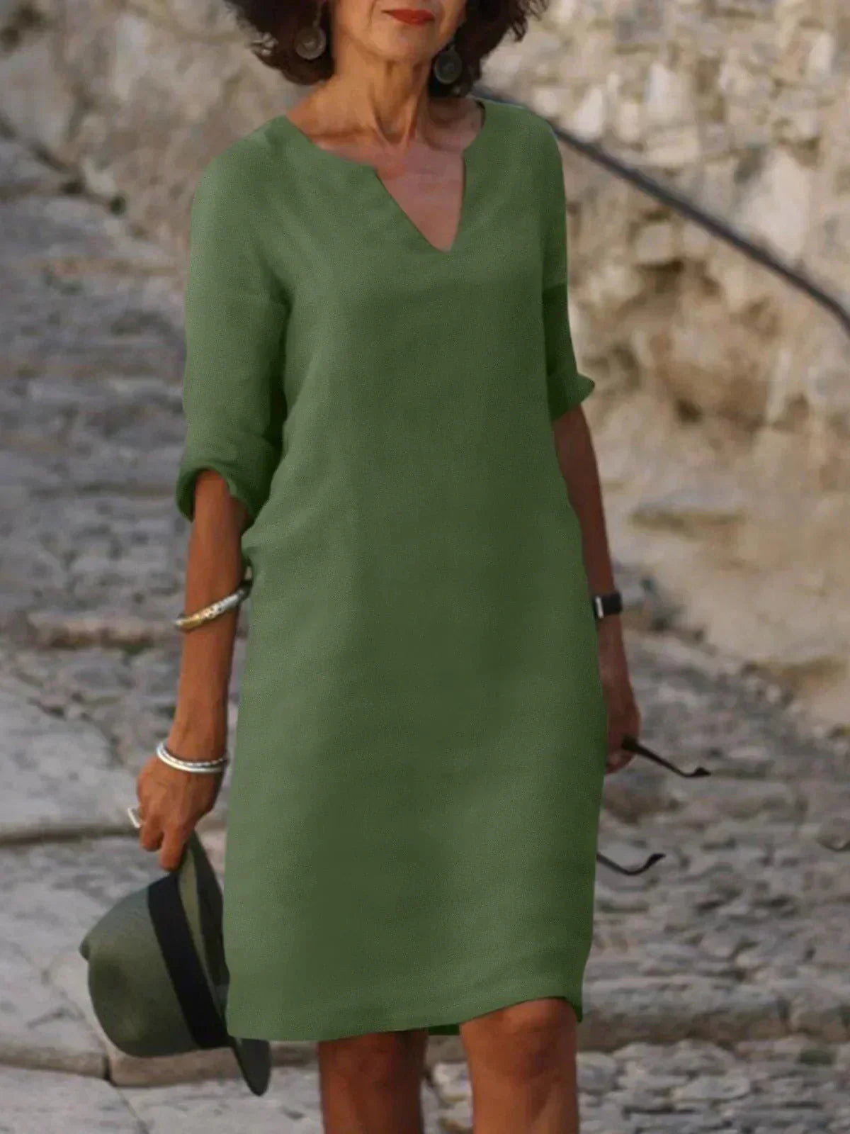Midi Dress Women Regular Fit Casual Summer Elegant