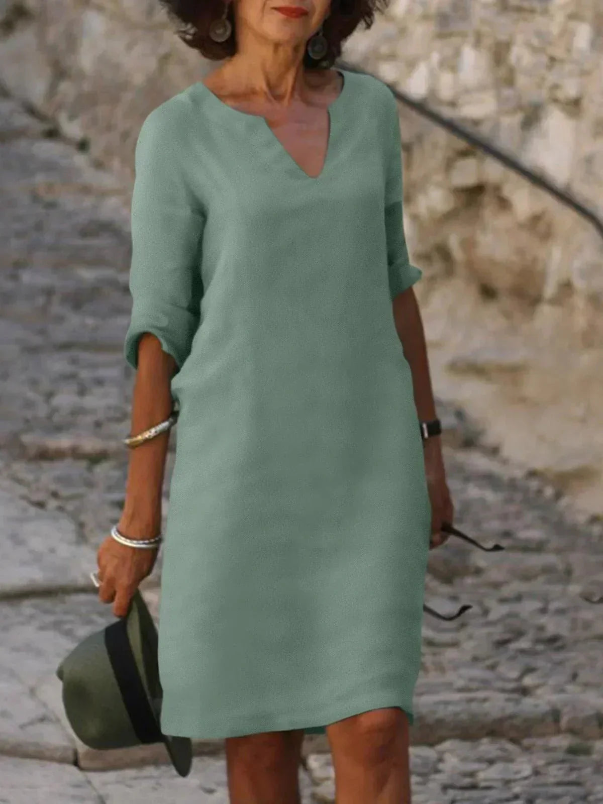 Midi Dress Women Regular Fit Casual Summer Elegant