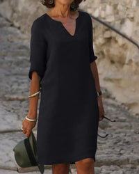 Midi Dress Women Regular Fit Casual Summer Elegant