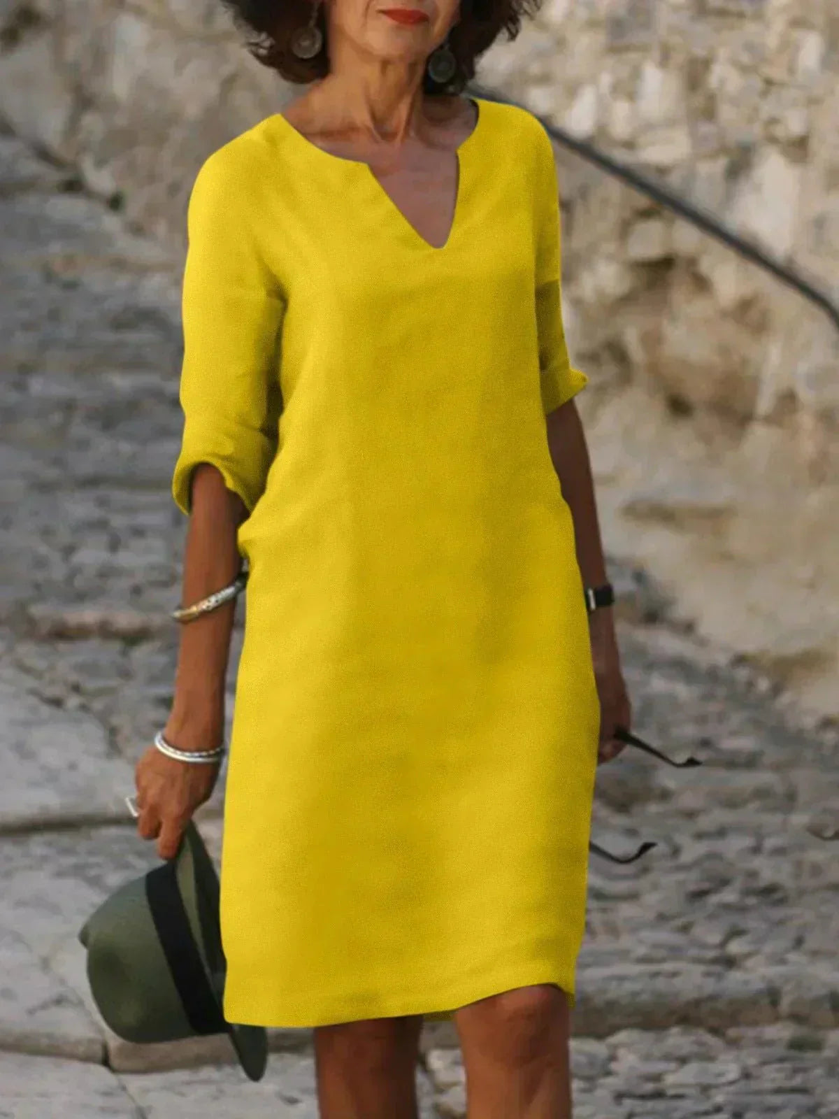Midi Dress Women Regular Fit Casual Summer Elegant