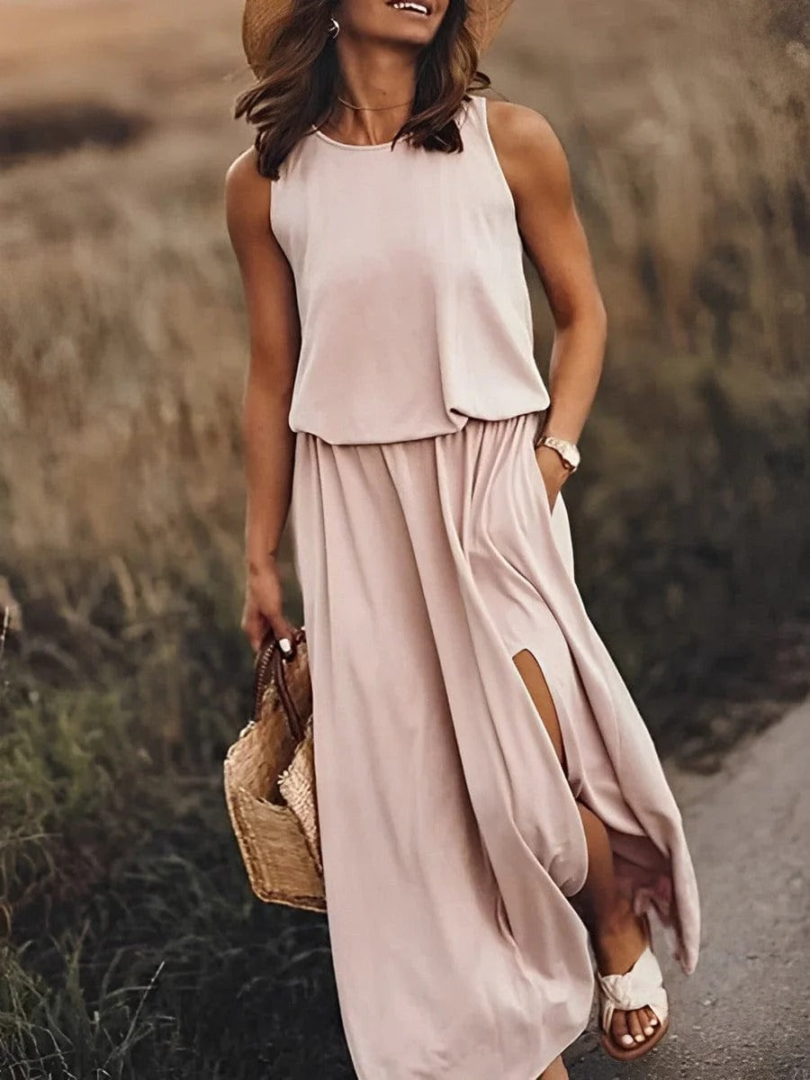 Summer Maxi Dress Women Regular Fit Casual