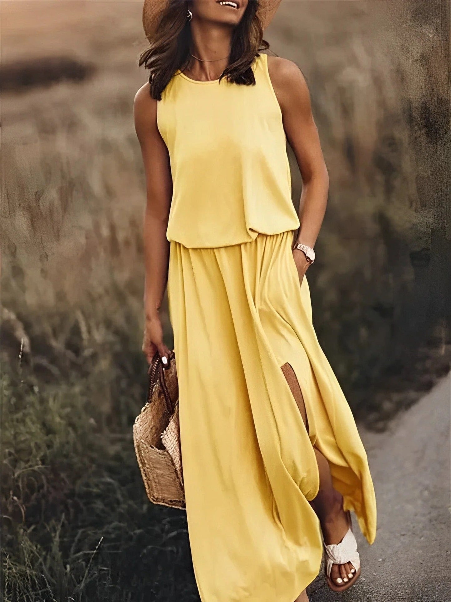 Summer Maxi Dress Women Regular Fit Casual