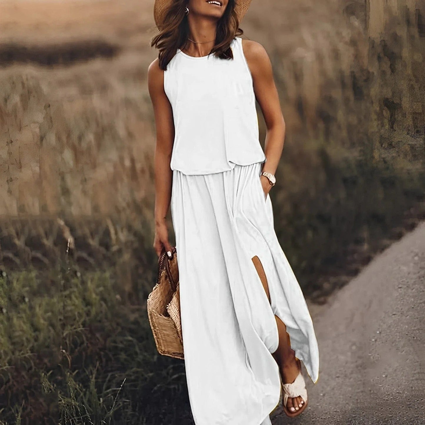 Summer Maxi Dress Women Regular Fit Casual