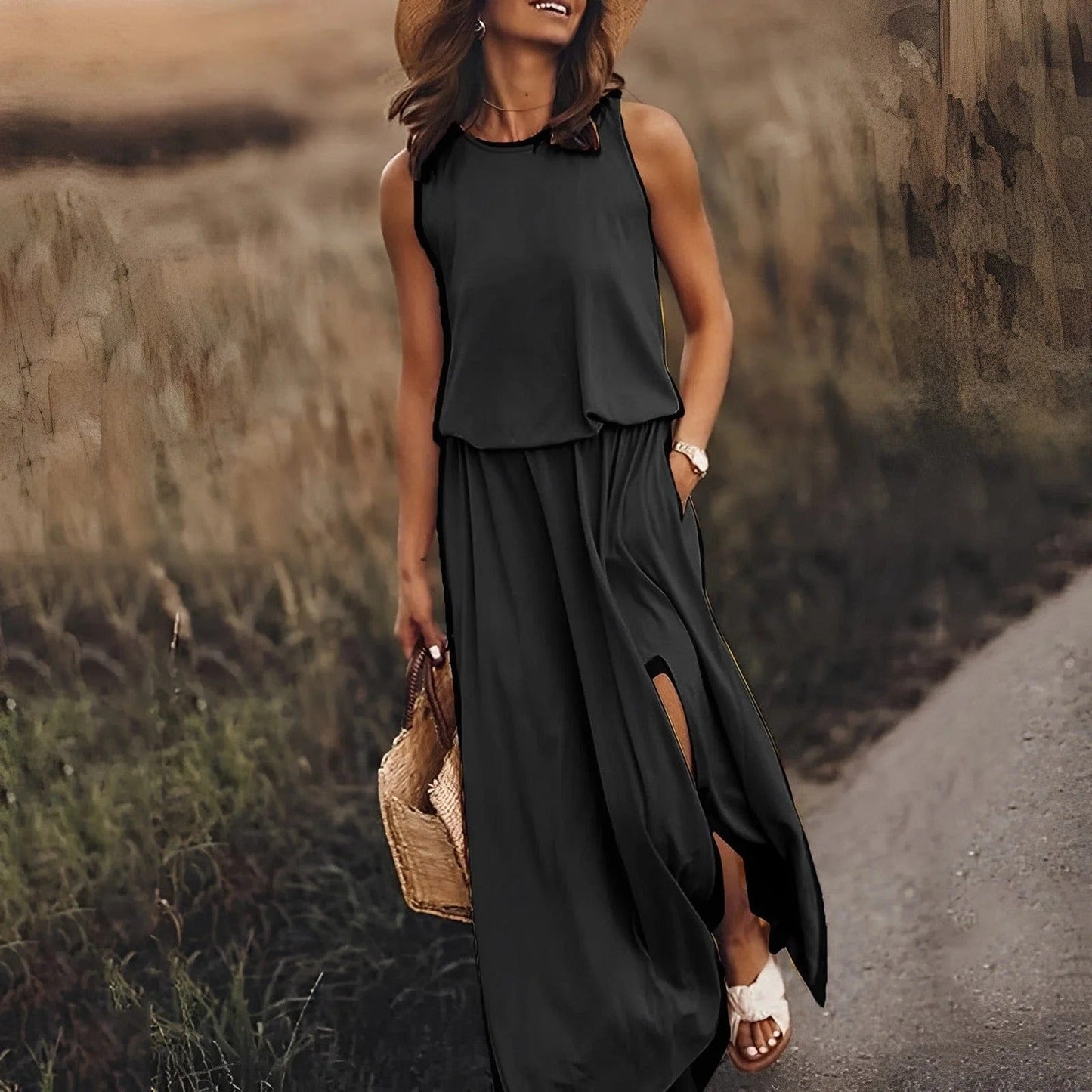 Summer Maxi Dress Women Regular Fit Casual