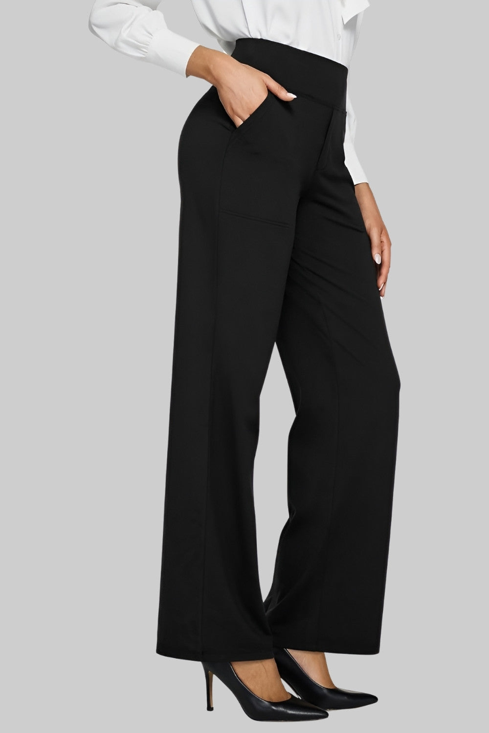 Elegant Straight Leg Trousers Women Regular Fit Casual