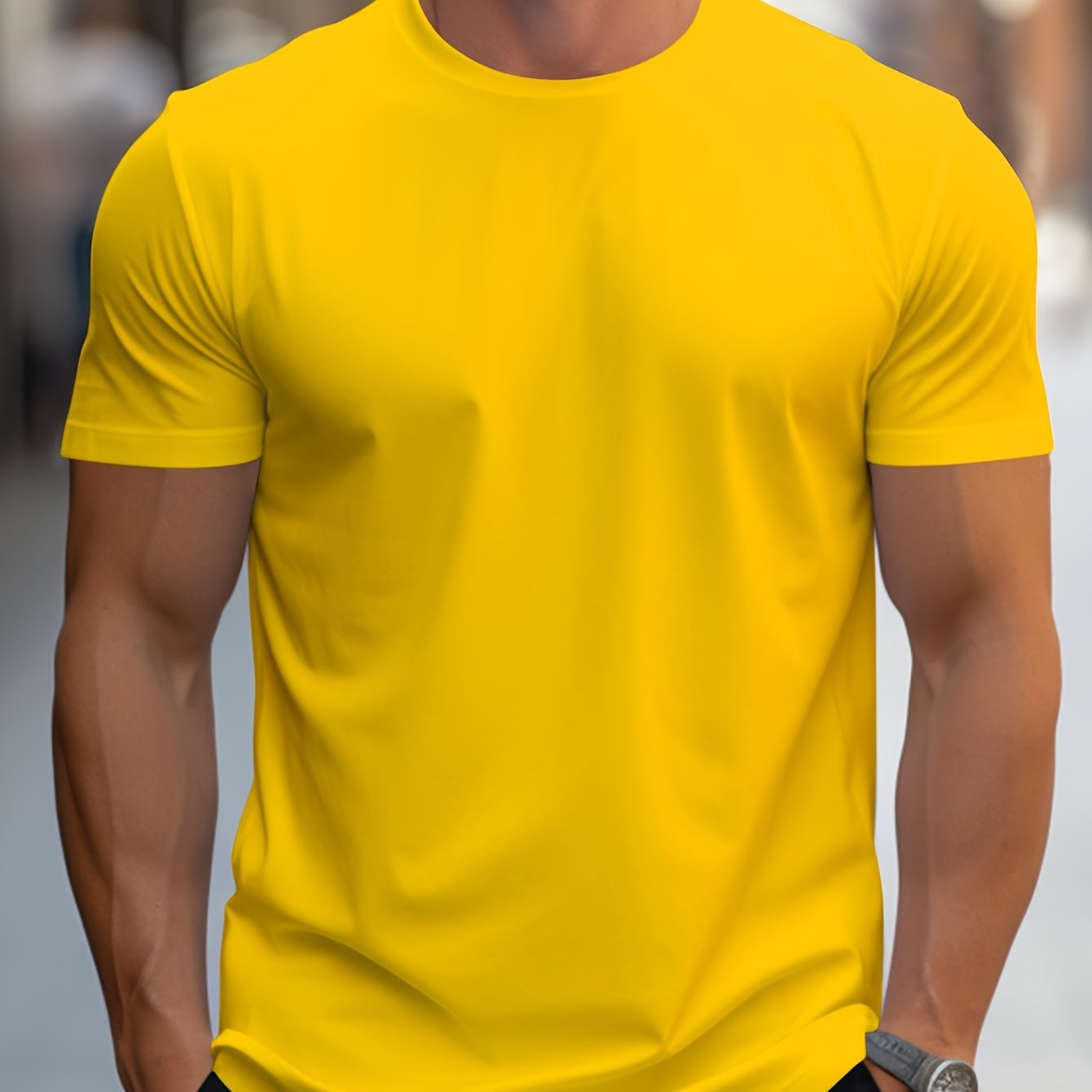 Basic T-Shirt Men Regular Fit Casual Everyday