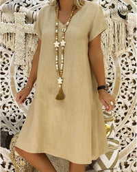 Summer Mini Dress Women Relaxed Fit Casual