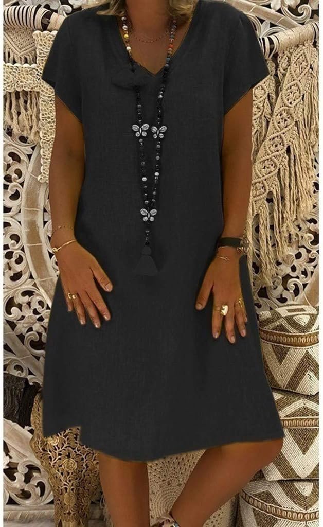 Summer Mini Dress Women Relaxed Fit Casual