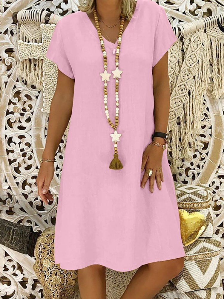 Summer Mini Dress Women Relaxed Fit Casual