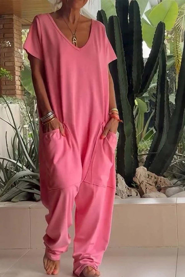 Wide Leg Jumpsuit Women Relaxed Fit Casual Summer
