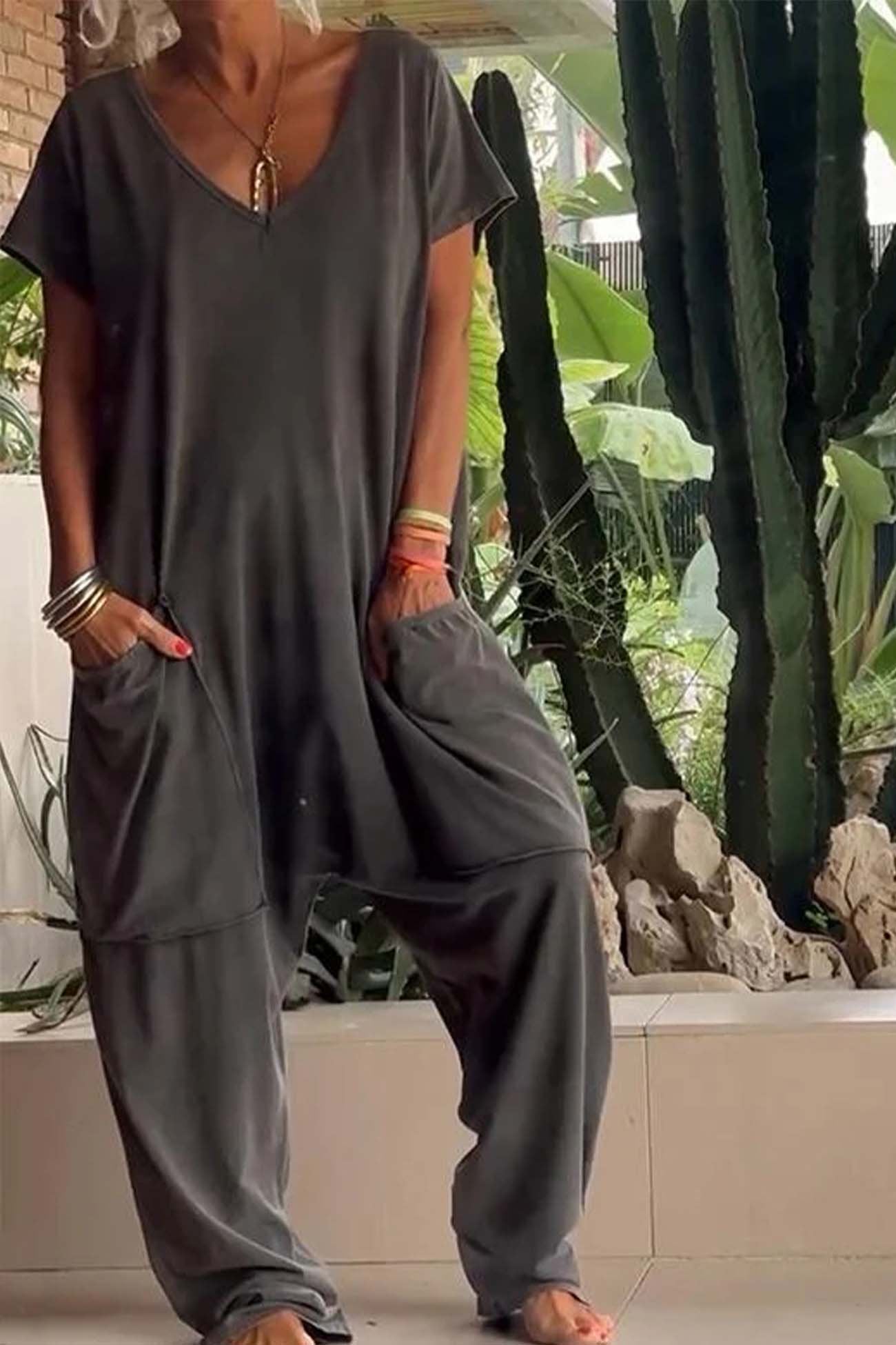Wide Leg Jumpsuit Women Relaxed Fit Casual Summer
