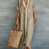 Maxi Dress Women Regular Fit Casual Summer Minimalist Shirt Style