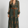 Maxi Dress Women Regular Fit Casual Boho Long Sleeve