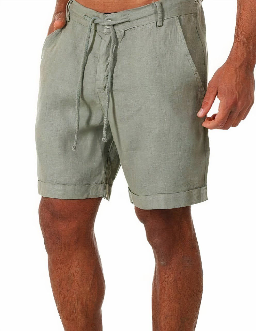 Cuffed Shorts Men Relaxed Fit Casual Summer