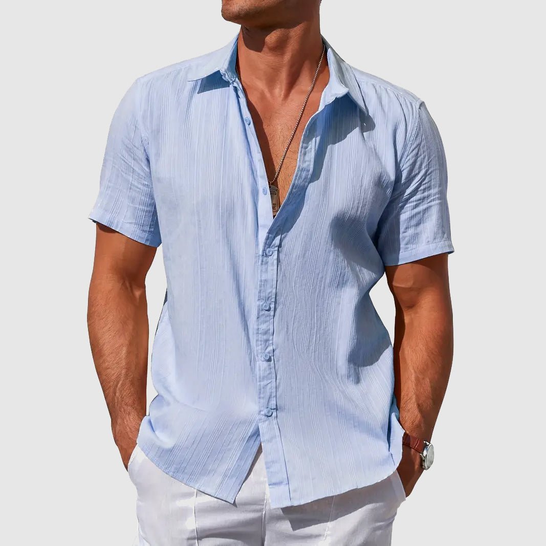 Short Sleeve Shirt Men Relaxed Fit Casual Summer