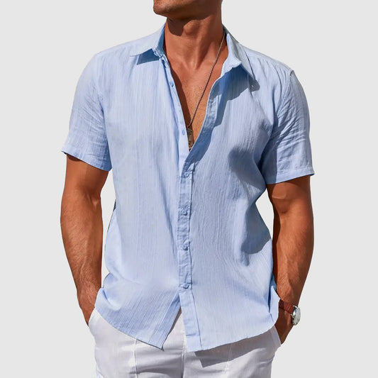 Short Sleeve Shirt Men Relaxed Fit Casual Summer