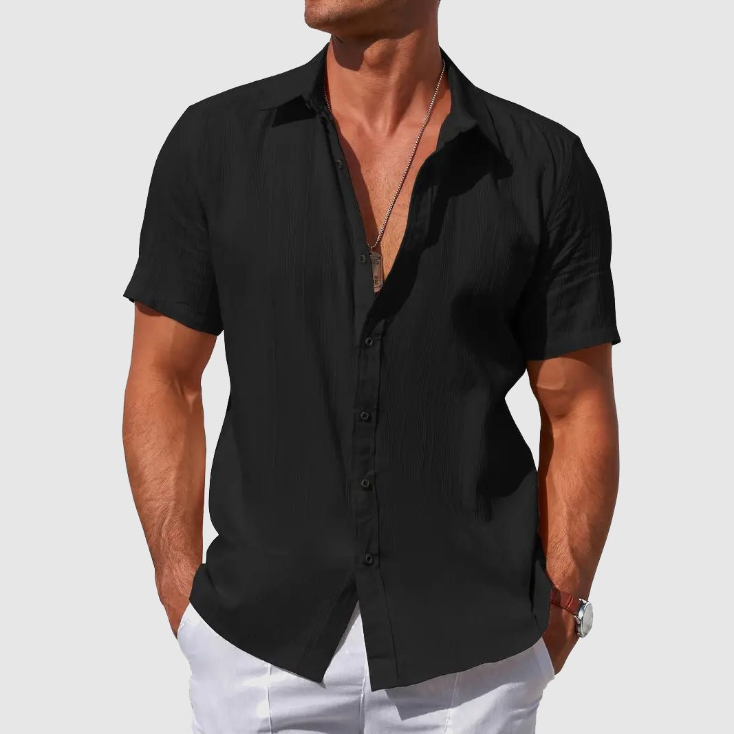 Short Sleeve Shirt Men Relaxed Fit Casual Summer