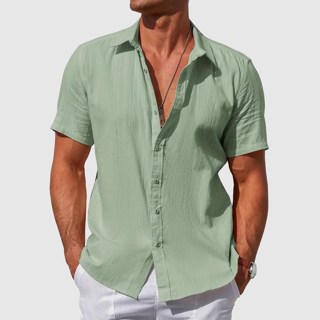 Short Sleeve Shirt Men Relaxed Fit Casual Summer