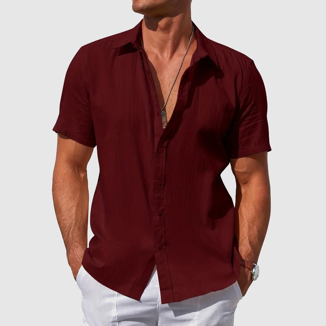 Short Sleeve Shirt Men Relaxed Fit Casual Summer
