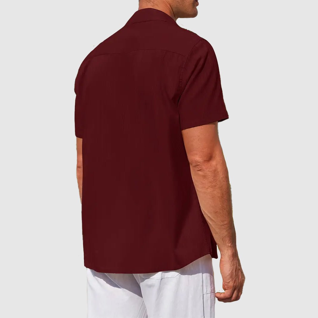 Short Sleeve Shirt Men Relaxed Fit Casual Summer