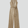 Sequin Sleeveless Jumpsuit Women Slim Fit Evening