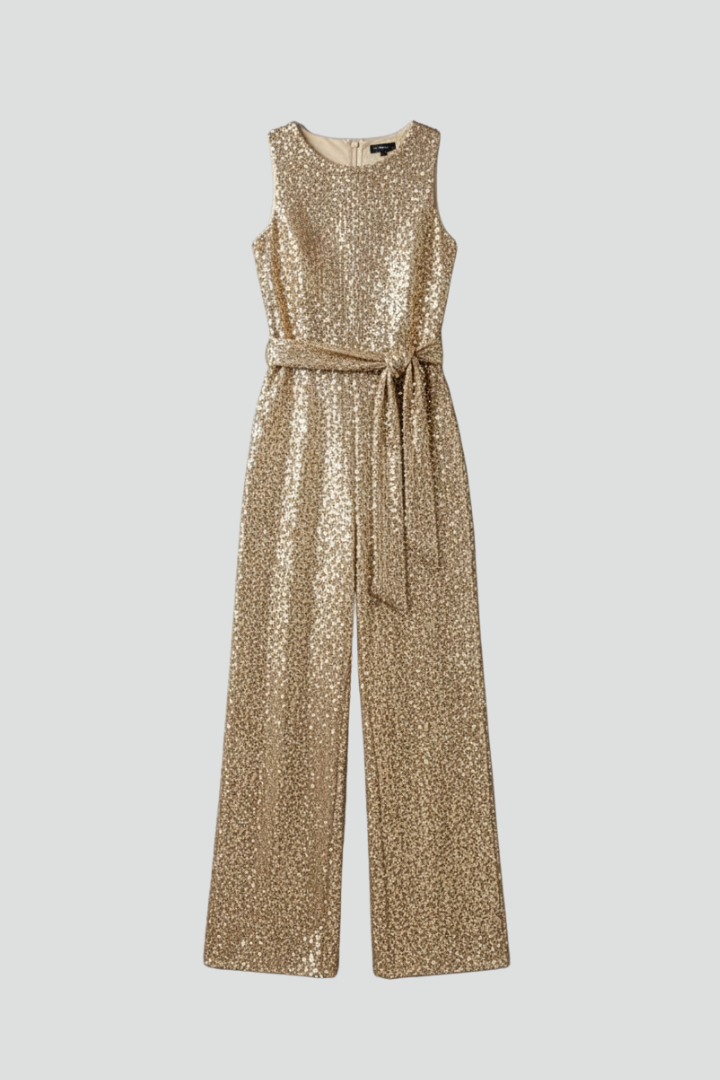 Sequin Sleeveless Jumpsuit Women Slim Fit Evening