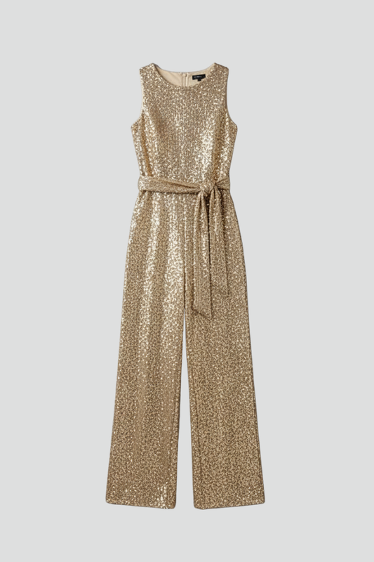 Sequin Sleeveless Jumpsuit Women Slim Fit Evening