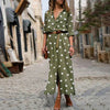 Wide-Leg Jumpsuit Women Relaxed Fit Casual Boho