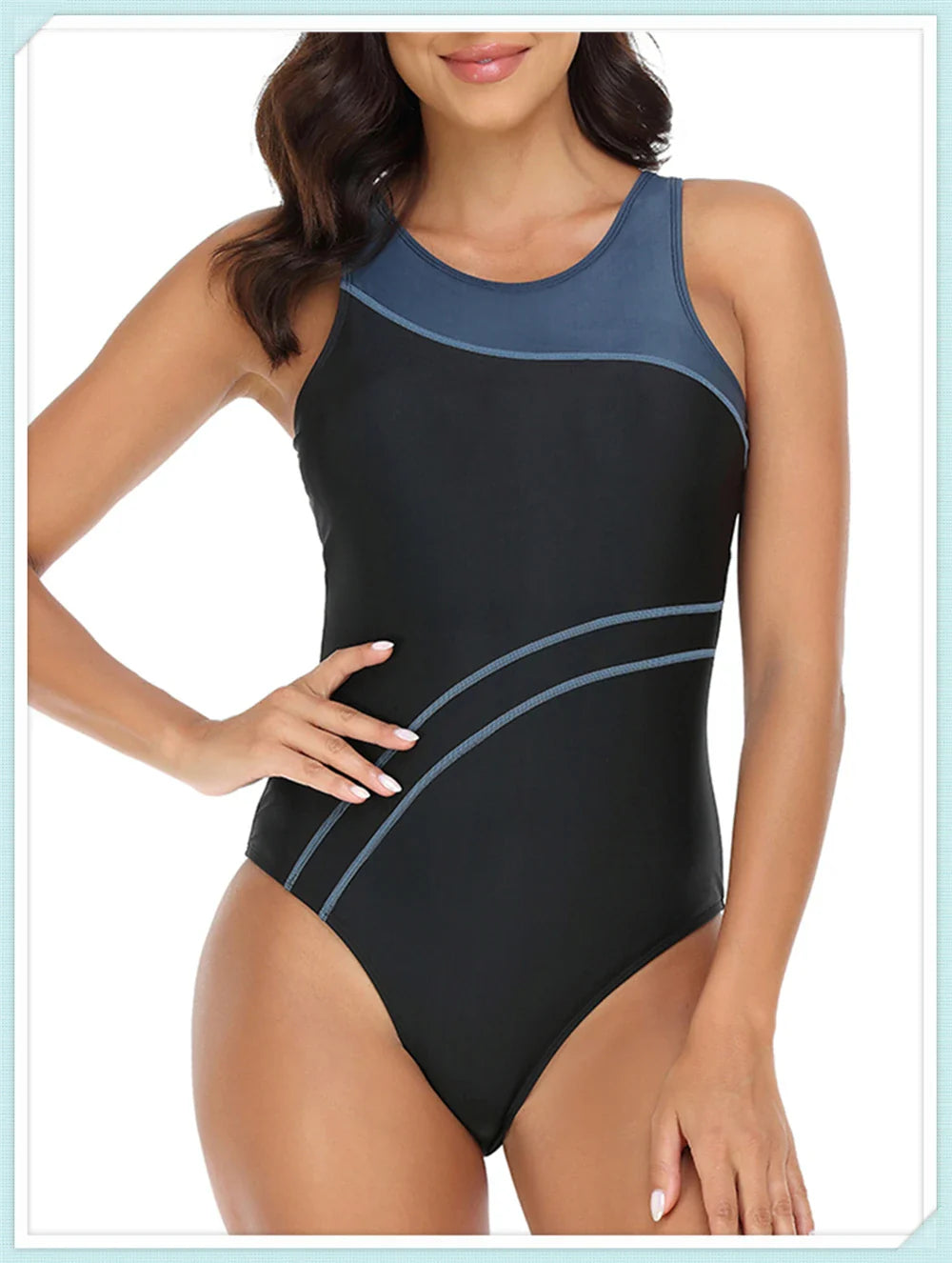 One-Piece Swimsuit Women Sporty Regular Fit Sport Summer
