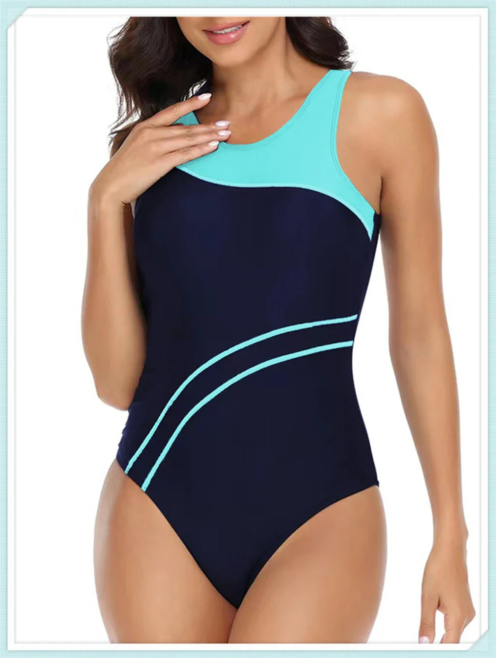 One-Piece Swimsuit Women Sporty Regular Fit Sport Summer