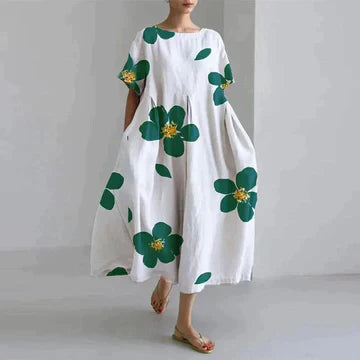 Casual Floral Dress Women Relaxed Fit Summer
