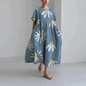 Casual Floral Dress Women Relaxed Fit Summer