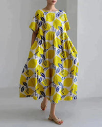 Casual Floral Dress Women Relaxed Fit Summer