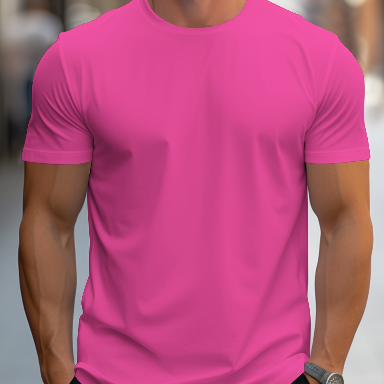 Basic T-Shirt Men Regular Fit Casual Everyday
