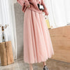 Pleated Tulle Skirt Women Regular Fit Casual Elegant