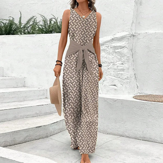 Sleeveless Wide Leg Jumpsuit Women Relaxed Fit Casual Summer