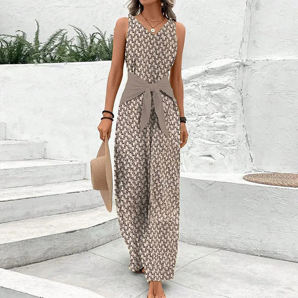 Sleeveless Wide Leg Jumpsuit Women Relaxed Fit Casual Summer
