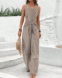 Sleeveless Wide Leg Jumpsuit Women Relaxed Fit Casual Summer