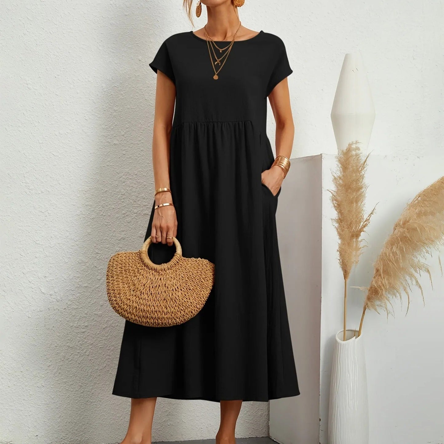 Elegant Dress Women Slim Fit Casual Evening