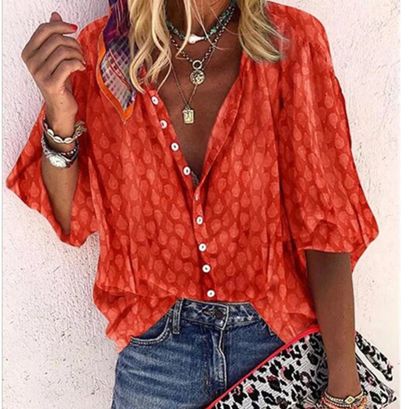 Summer Blouse Women Comfortable Fit Casual Elegant