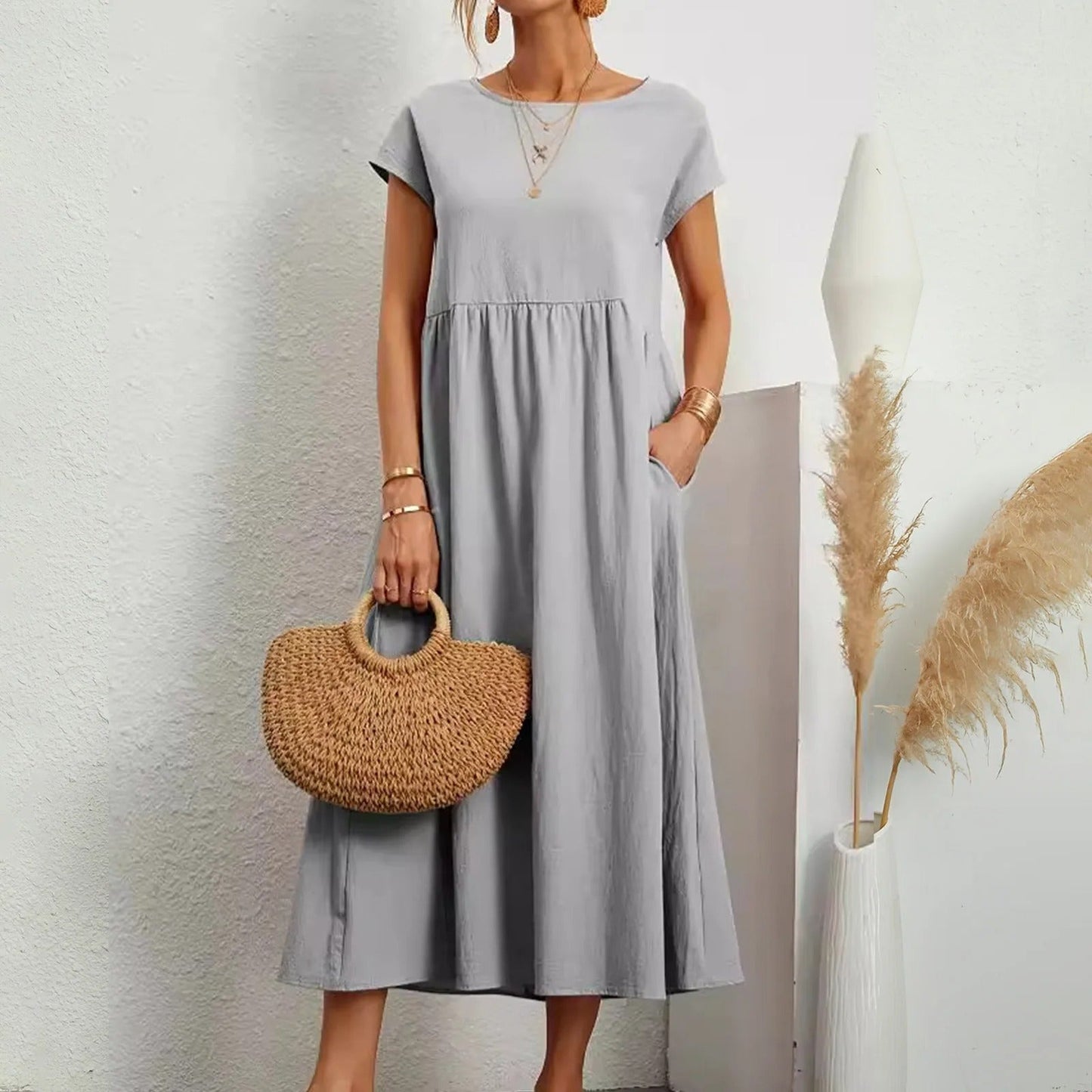 Elegant Dress Women Slim Fit Casual Evening