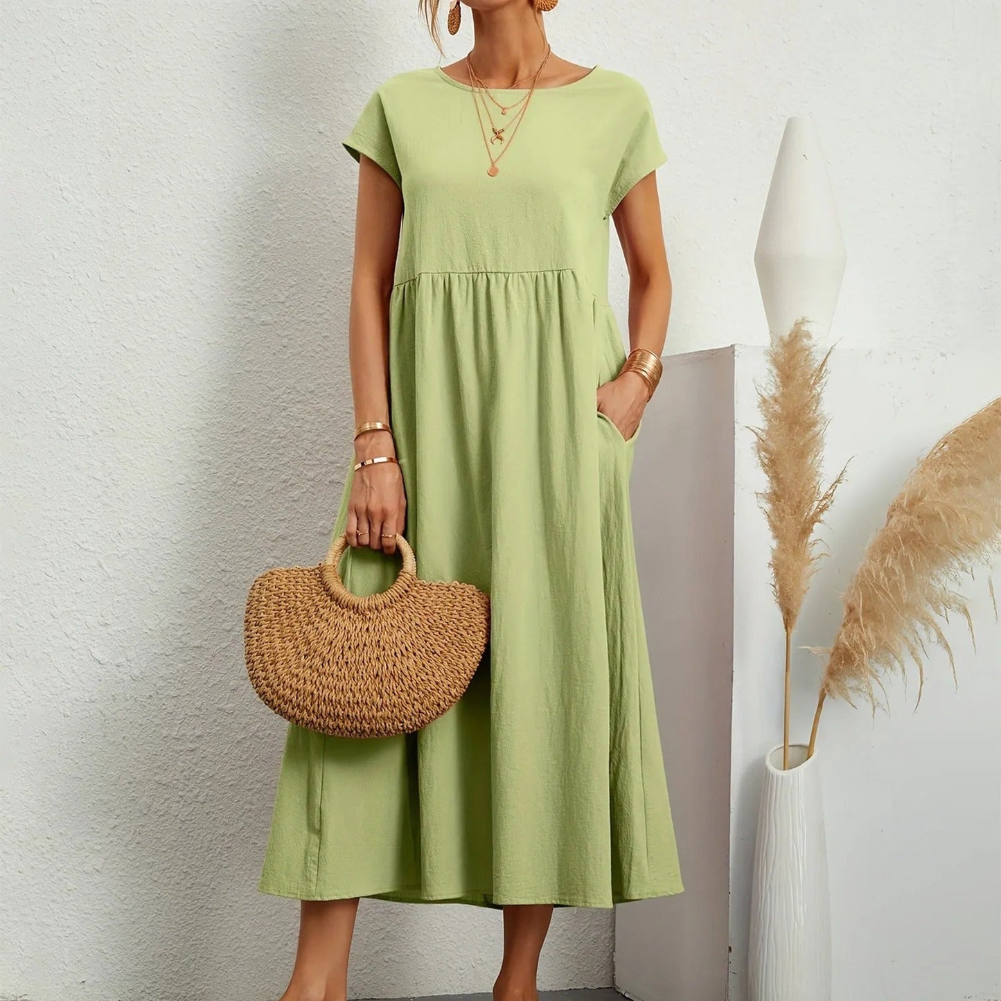 Elegant Dress Women Slim Fit Casual Evening