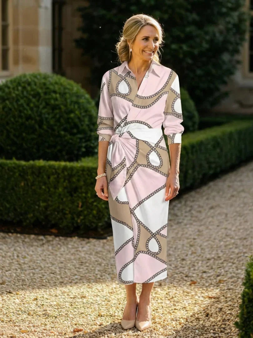 Midi Wrap Dress Women Regular Fit Casual