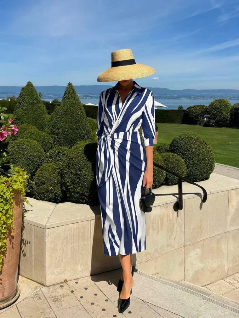 Midi Wrap Dress Women Regular Fit Casual