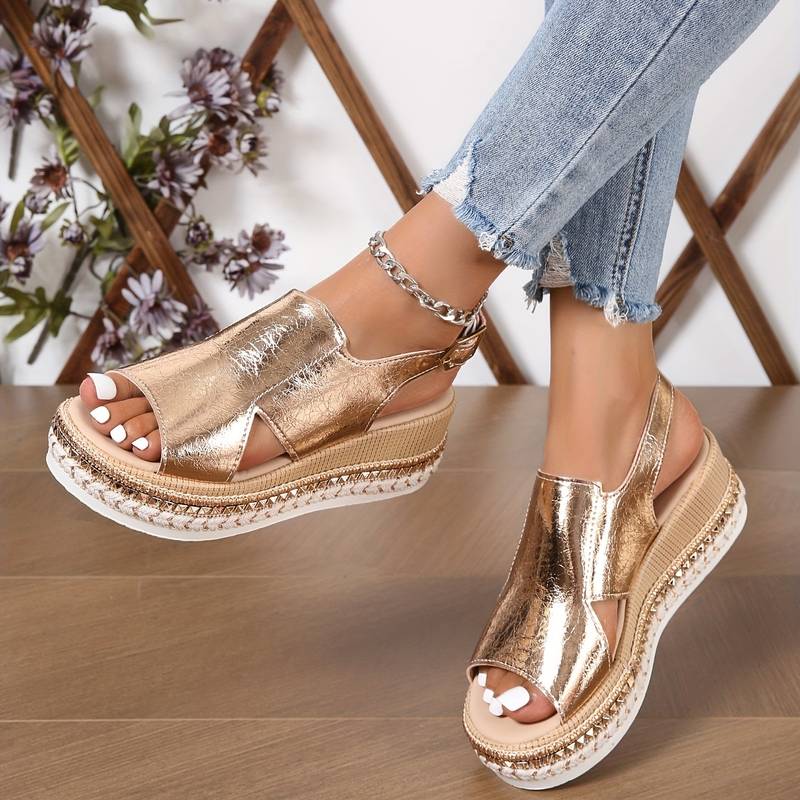 Wedge Sandals Women Casual Summer Platform Ankle Strap