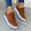 Sneakers Women Regular Fit Casual Platform Lace-Up