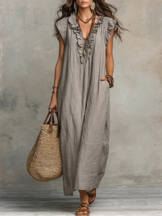 Maxi Dress Women Relaxed Fit Casual Boho Summer