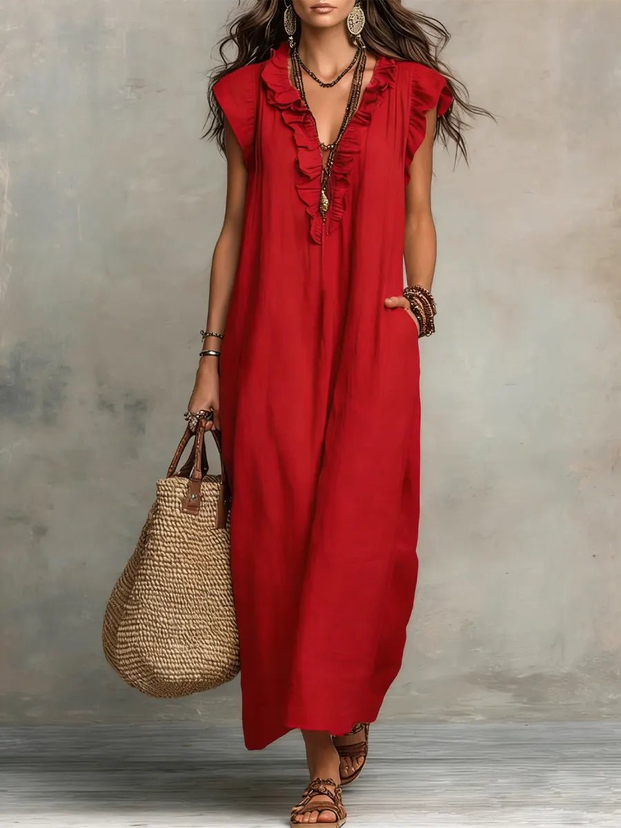 Maxi Dress Women Relaxed Fit Casual Boho Summer