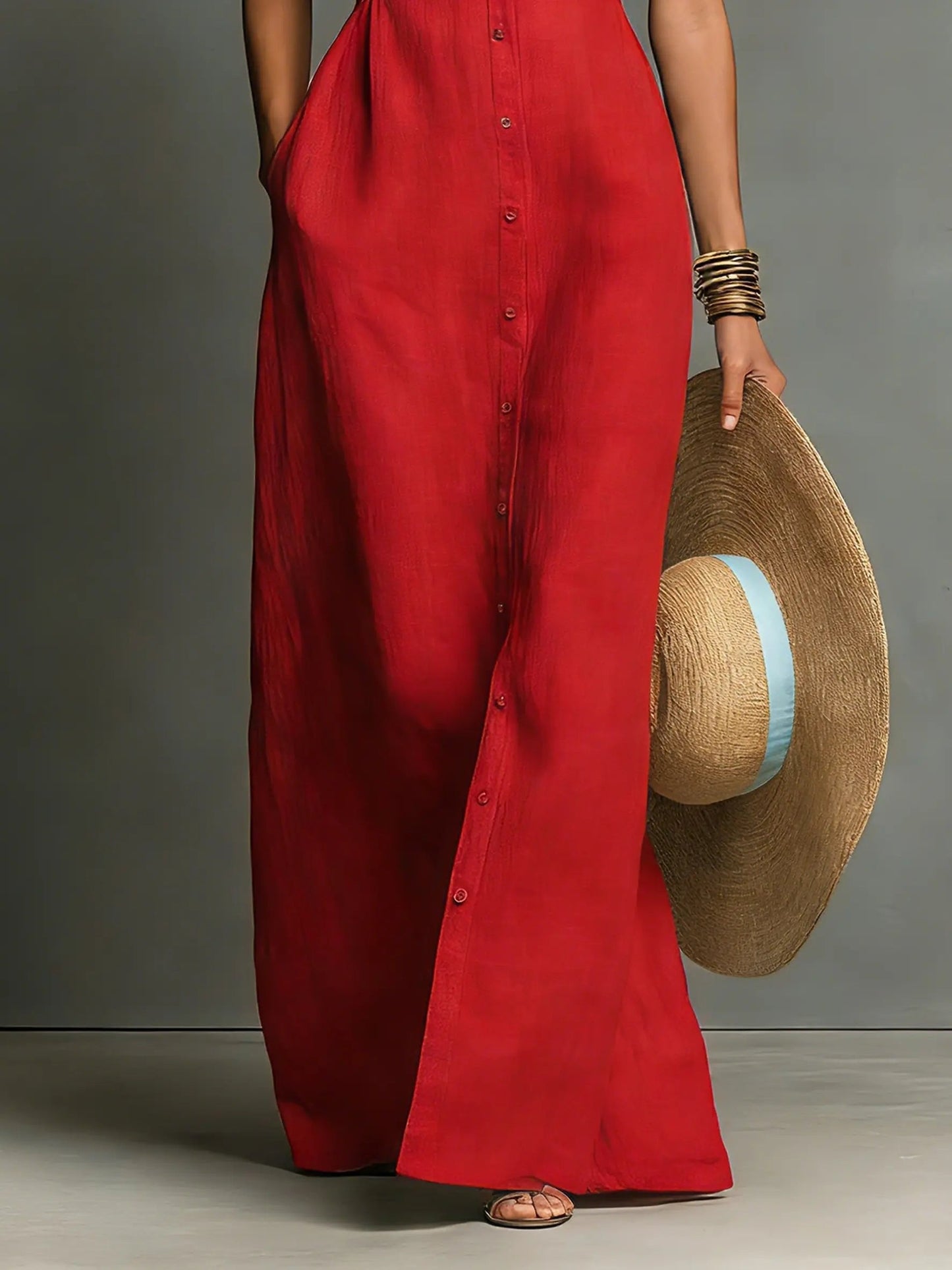 Maxi Shirt Dress Women Relaxed Fit Casual Summer